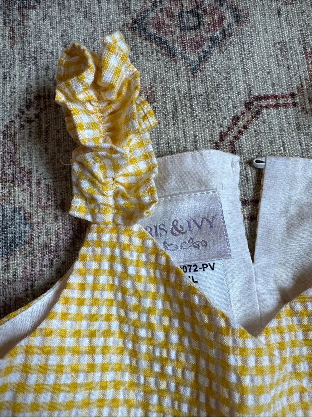 Iris & Ivy Multicolor Tiered Seersucker Dress with Bloomers (24M)